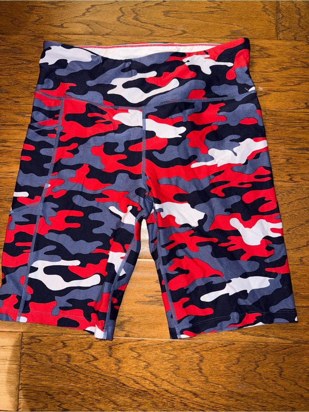 Calvin Klein Red, Navy & White Camo Kids Leggings